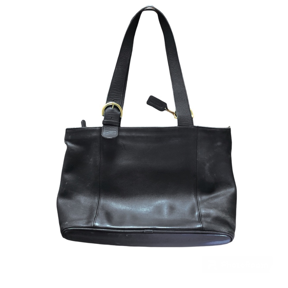 Vintage Coach 4155 Soho Zip Black Leather Tote